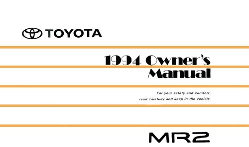 1994 toyota mr2 - owners, manual