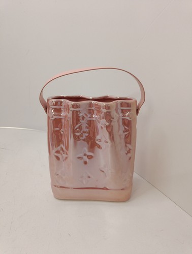 Pink handbag vase - pink,