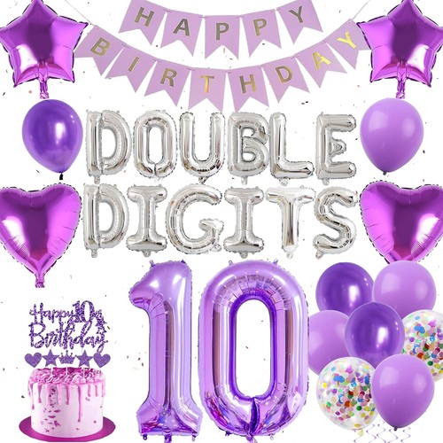 Purple double digits - double,