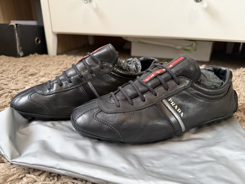 Prada sport black leather - black,