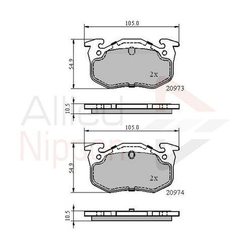 Brake pads set for peugeot - brake,