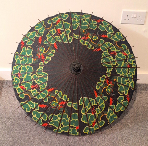 Vintage bamboo parasol - bamboo,