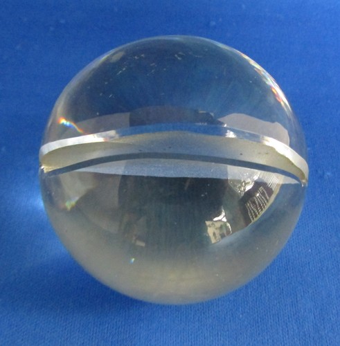 Clear glass paperweight - paperweight,