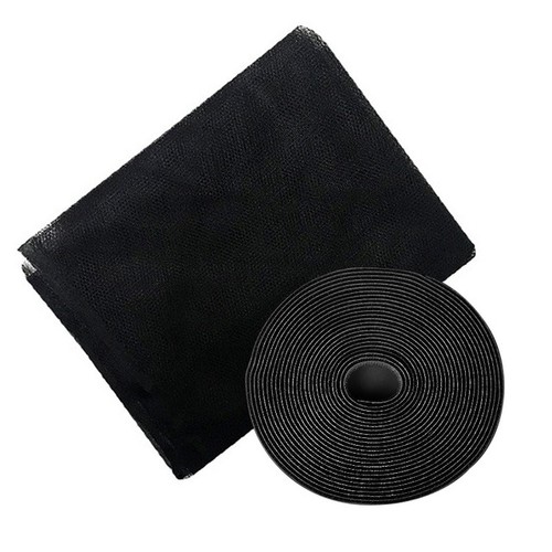 Black window mesh door - black,