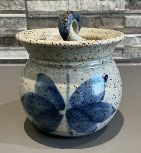 Welsh pottery lidded pot - welsh,