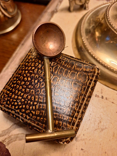 Vintage brass one penny - penny, coin