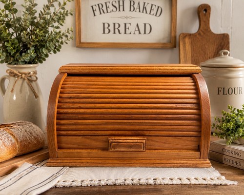 Vintage solid oak roll top - solid,