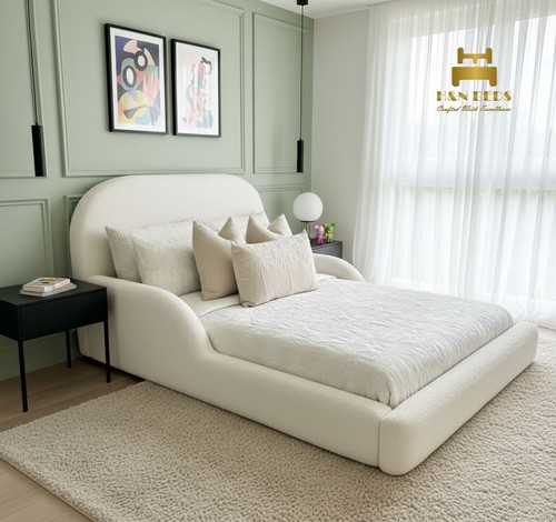 Luxury bed frame - boucle, teddy