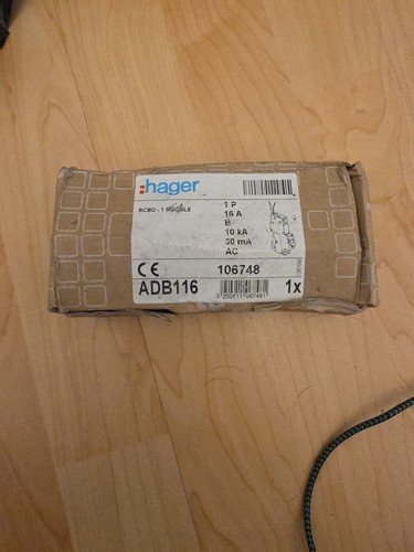 Hager adb116 16a curve - curve, b16