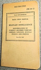WW2 US War Dept 1941 Military