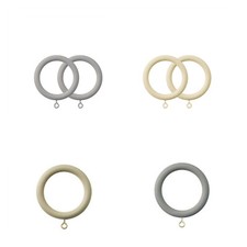 Wooden curtain pole rings - wooden, for