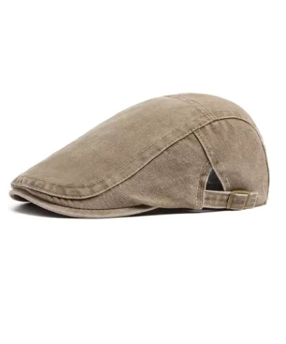 Men flat cap washed - washed, newsboy