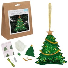 Christmas Tree | Felt & Sequin Sewing Kit | Hanging Ornament | Craft Kit