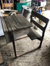 Oak & Iron Vintage School Desk