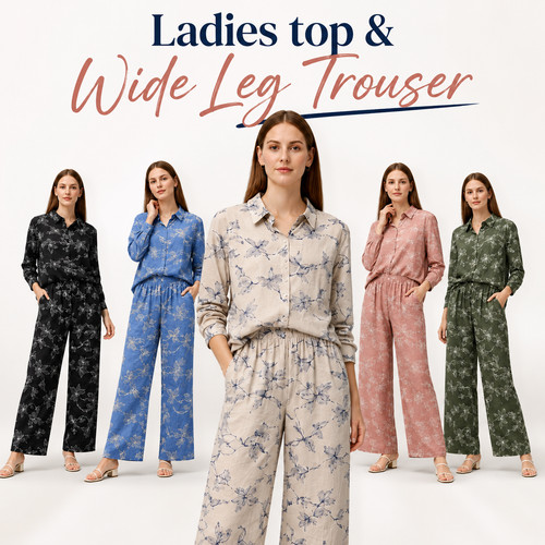 Ladies top wide - &, trouser