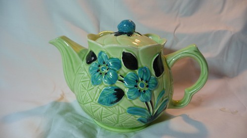 Crown clarence green teapot - green,