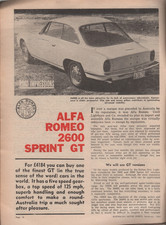 Alfa Romeo Alfa 2600 Sprint GT Australian Motor Sports Magazine 1964