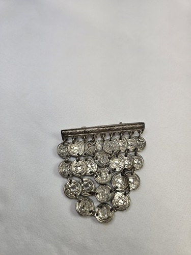 Vintage silver tone coin - silver,