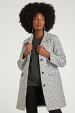 Size 22 & 24 Bonmarche Longline Textured Funnel Neck Coat