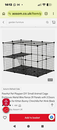 Pawhut modular metal wire - metal, cage