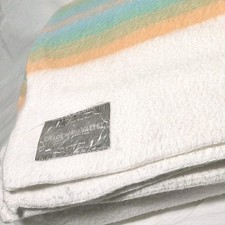 Pride of the Valley Wool Blanket King Size Vintage Pastel Colours 
