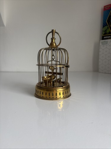 Vintage miniature brass bird - vintage,