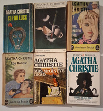 Agatha Christie Collection of 6 Paperback Mystery Novels Bundle Set
