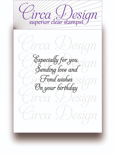 Clear unmounted birthday verse - clear,