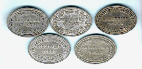 Ireland communion tokens - ireland.,