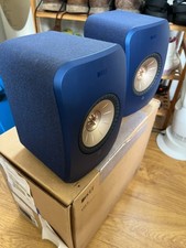 KEF LSX II Wireless Bookshelf Speakers - Cobalt Blue, Excellent Condition, Boxed