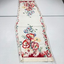 vintage table runner red blue