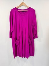 Gudrun Sjoden Tunic Dress Medium Swiss Dot Pockets Cover-Up Boho Arty Lagenlook