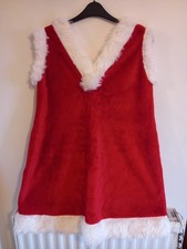 Christmas Outfit Fit 14-16 See Measurements Pics. mrs  Santa Claws Soft Faux Fur