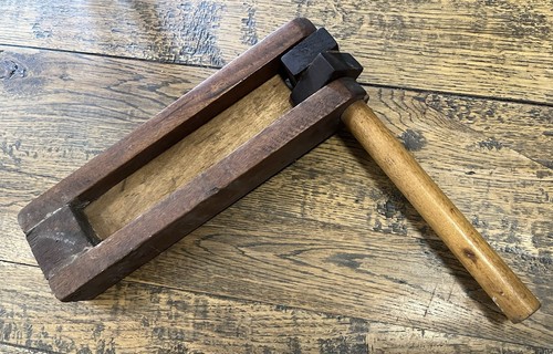 Vintage wooden football rattle - wooden,