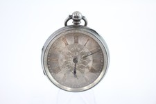 Antique Open Face Fusee 925 Silver Pocket Watch Key Wind SPARES/REPAIRS