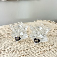 Set Of Crystal Candle Holders