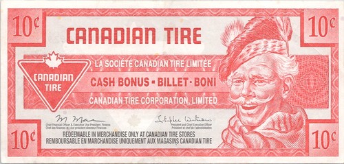 Canadian tire money cent - money,