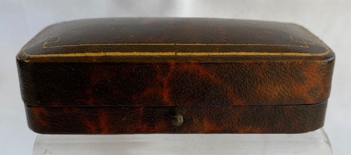 Leather bound cufflink box - bound,
