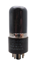 SYLVANIA JAN CHS 6V6GT/G VT-107A Grey Glass Valve Tube NOS (V5)