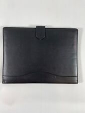 A4 Black Portfolio Presentation Folder Conference Faux Leather