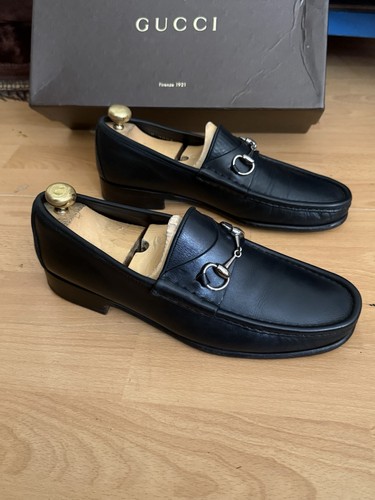 Gucci mens black leather - black,