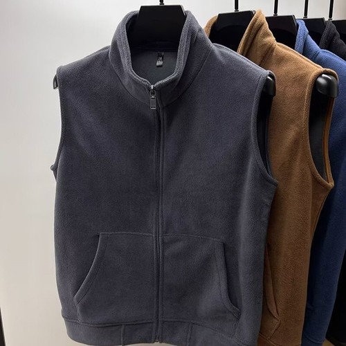 Men double side fleece vest - double,