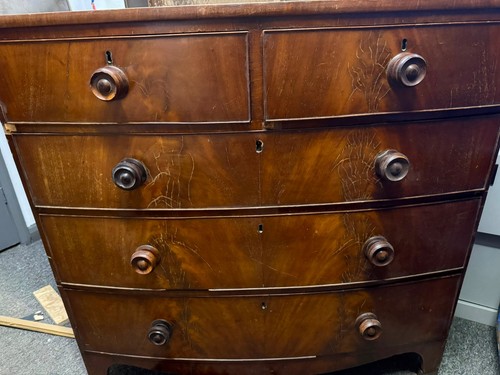 Vintage mahogany bow front - vintage,