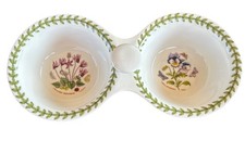 VTG Portmeirion Relish Dish 11 5/8" Divided With Handle England