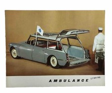 Citroen DS ID 19 Air Suspension Ambulance Car Brochure 1960 1911cc Perfect Rare