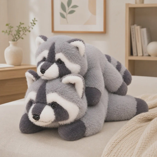 Cute raccoon plush toy 30cm - plush,