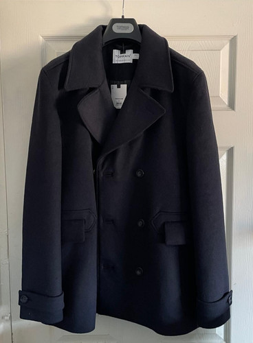 Navy peacoat mens double - peacoat,