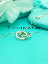 Tiffany & Co Silver 1837 Interlocking Circles 18 inches chain Necklace, RRP £505