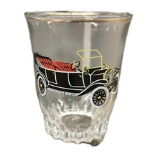 Vintage Ford Classic Car Whisky Shot Glass Made In France Gold Rim 2¼in Tall