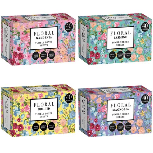 Floral tumble dryer - 4x, sheets